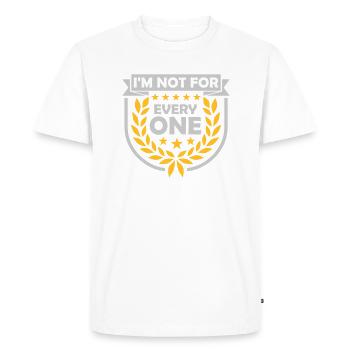 Je ne suis pas pour tout le monde - T-shirt Premium bio Homme - blanc - Devant - Nico (187cm)