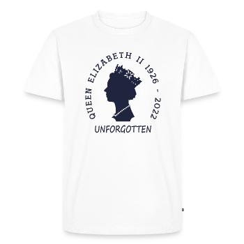 Queen Elizabeth II Unforgotton - Men's Premium Organic T-Shirt - white - Front - Nico (187cm)
