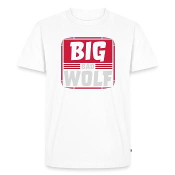 Citation du Grand Méchant Loup - T-shirt Premium bio Homme - blanc - Devant - Nico (187cm)