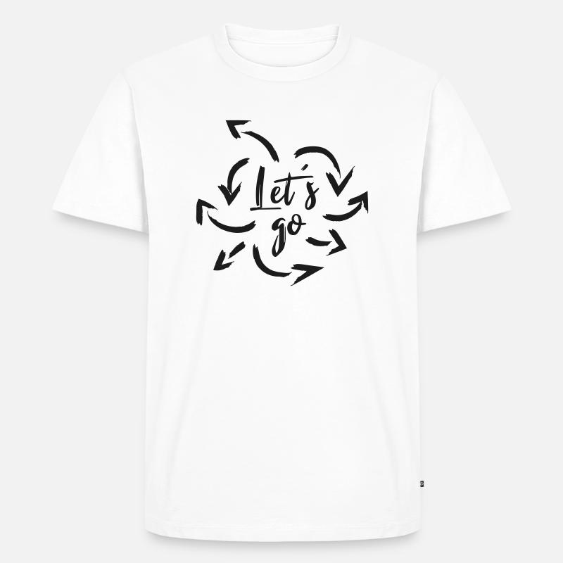 Let´s go - Männer Premium Bio T-Shirt - Weiß