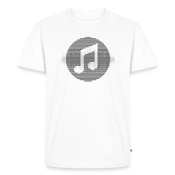 Music Note with Frequency - Men's Premium Organic T-Shirt - white - Front - Nico (187cm)