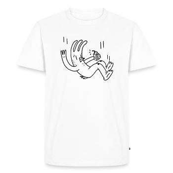 Chute de Poulet - T-shirt Premium bio Homme - blanc - Devant - Nico (187cm)