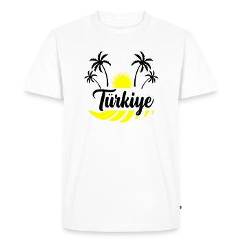 Türkiye - T-shirt Premium bio Homme - blanc - Devant - Nico (187cm)