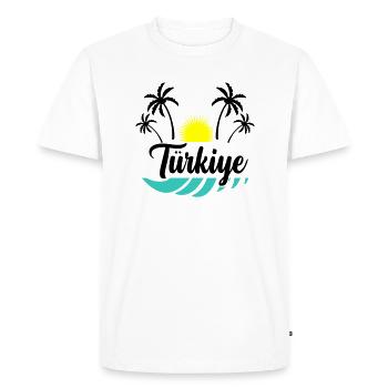 Türkiye - T-shirt Premium bio Homme - blanc - Devant - Nico (187cm)