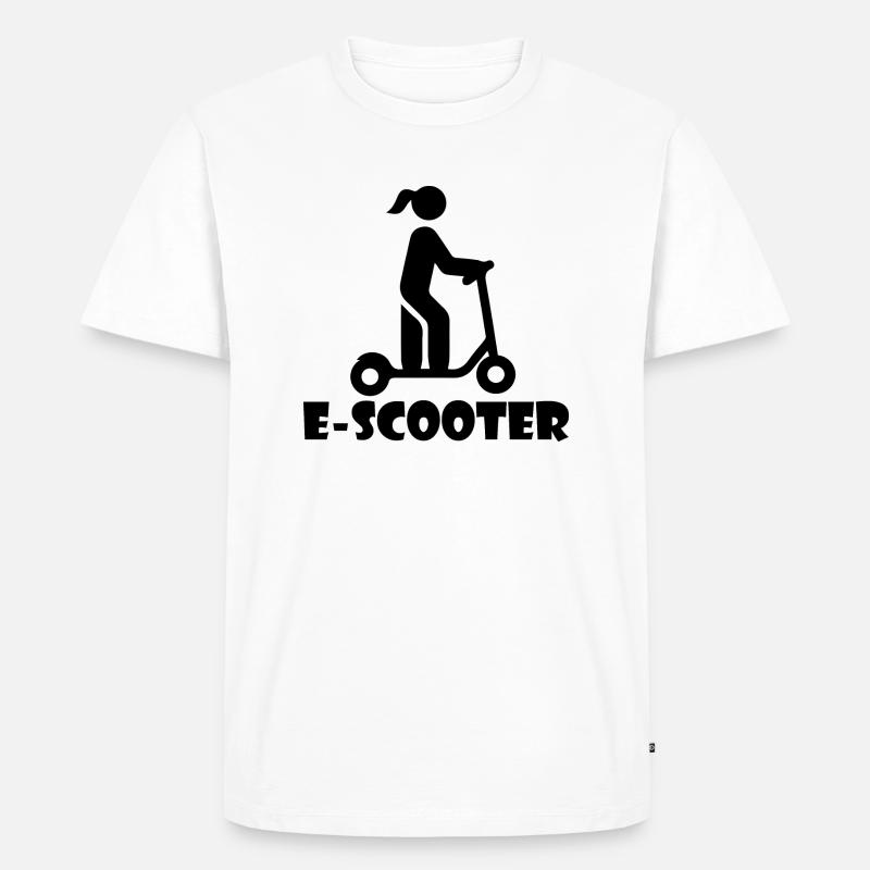 E-Scooter Roller Scooter - Männer Premium Bio T-Shirt - Weiß