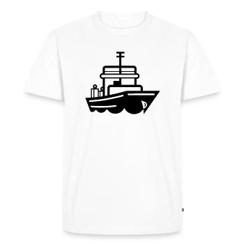 Bateau - T-shirt Premium bio Homme - blanc - Devant - Nico (187cm)