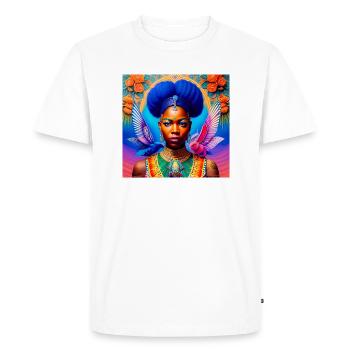 African princess - Men's Premium Organic T-Shirt - white - Front - Nico (187cm)