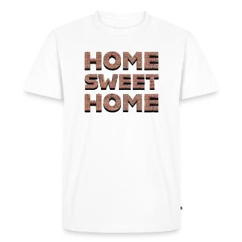 Home sweet home & Ma maison est mon château - T-shirt Premium bio Homme - blanc - Devant - Nico (187cm)
