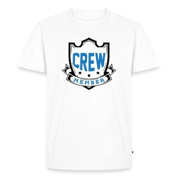 crew member - Men's Premium Organic T-Shirt - white - Front - Nico (187cm)