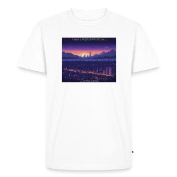 Artiste rétro - T-shirt Premium bio Homme - blanc - Devant - Nico (187cm)