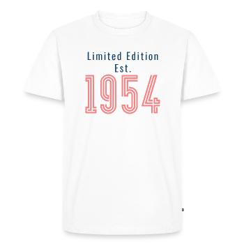 Edition Limitée 1954 - Anniversaire - T-shirt Premium bio Homme - blanc - Devant - Nico (187cm)