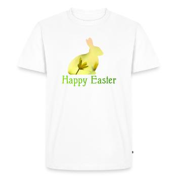 Joyeuses Pâques - T-shirt Premium bio Homme - blanc - Devant - Nico (187cm)