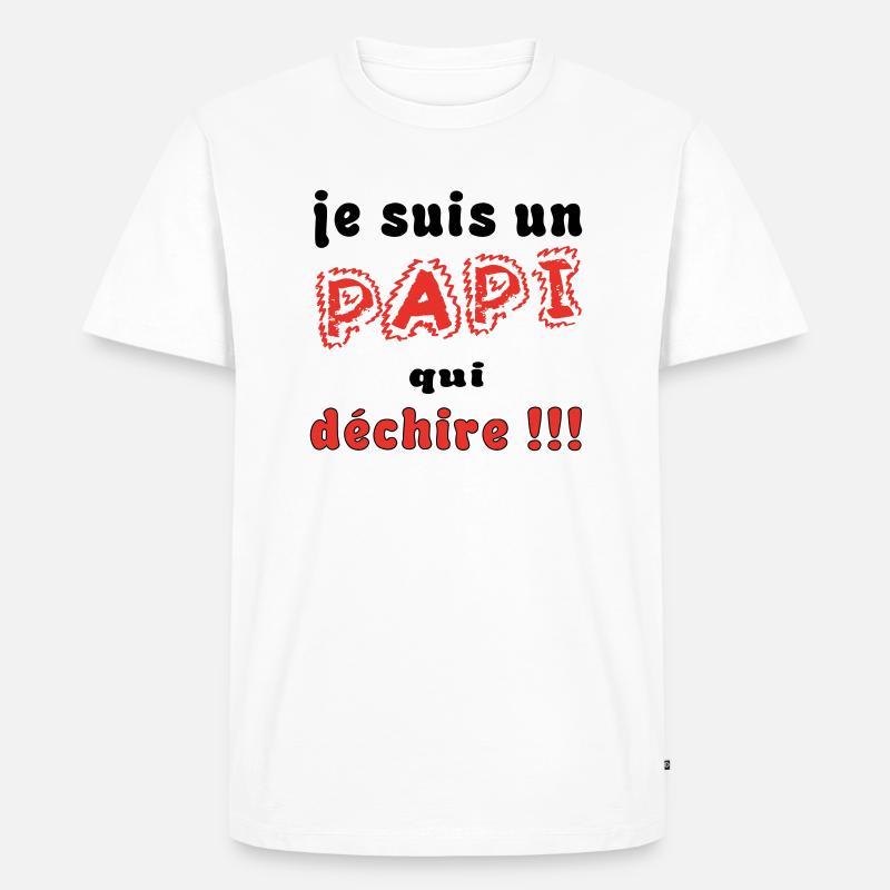 PAPI PAPY - Men's Premium Organic T-Shirt - white