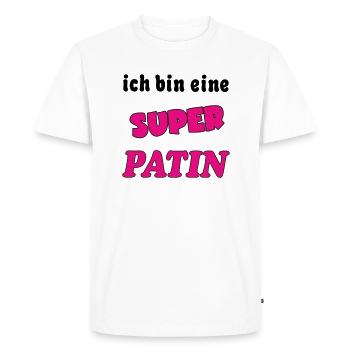 Ich bin eine Super PATIN MARRAINE - Men's Premium Organic T-Shirt - white - Front - Nico (187cm)