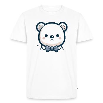 Ours blanc - T-shirt Premium bio Homme - blanc - Devant - Nico (187cm)