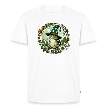 Toad Wizard - Men's Premium Organic T-Shirt - white - Front - Nico (187cm)