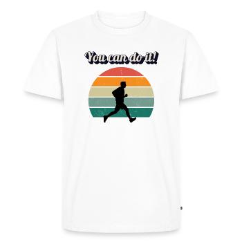 You can do it - Männer Premium Bio T-Shirt - Weiß - Vorne - Nico (187cm)