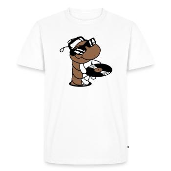 DJ Caterpillar Vinyle Disque Lunettes De Soleil Musique de Fête - T-shirt Premium bio Homme - blanc - Devant - Nico (187cm)