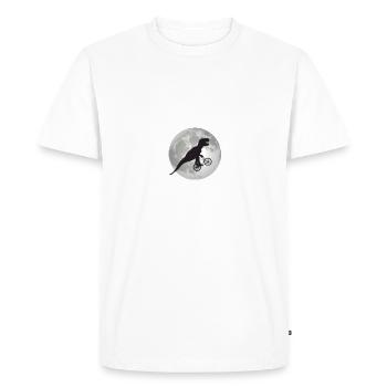 EMIL - Beau prénom de garçon avec dinosaure - T-shirt Premium bio Homme - blanc - Devant - Nico (187cm)