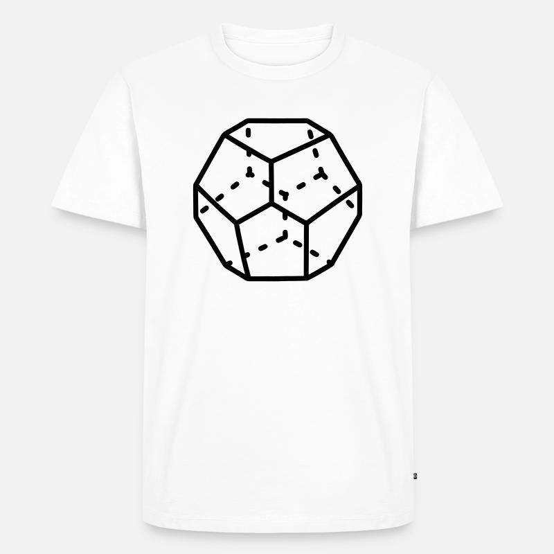 Dodekaeder Mathematik Form - Männer Premium Bio T-Shirt - Weiß