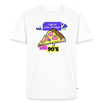 J’ai grandi sans Internet dans les années 90 - T-shirt Premium bio Homme - blanc - Devant - Nico (187cm)