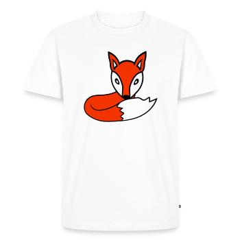 Renard roux forêt animal intelligent mignon chien sauvage - T-shirt Premium bio Homme - blanc - Devant - Nico (187cm)