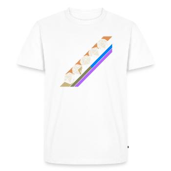 Retro Minimalist Polyhedral Dice Set Tabletop RPGP - Men's Premium Organic T-Shirt - white - Front - Nico (187cm)