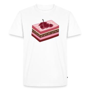 Sweets Cake - Men's Premium Organic T-Shirt - white - Front - Nico (187cm)