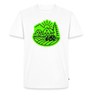 Farm Agriculture - Men's Premium Organic T-Shirt - white - Front - Nico (187cm)