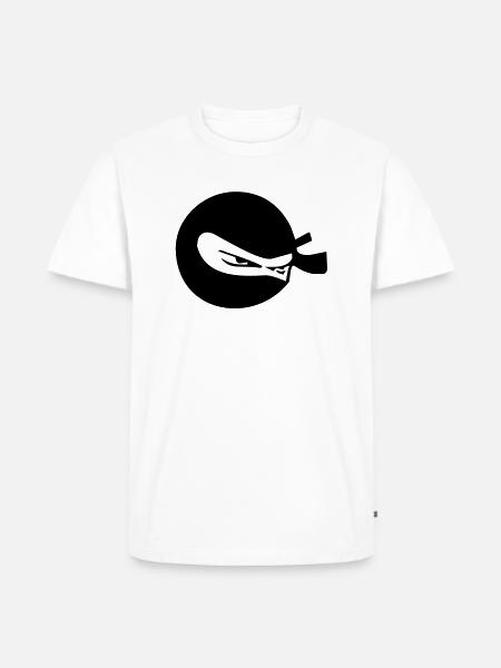 Ninja - Männer Premium Bio T-Shirt - Weiß