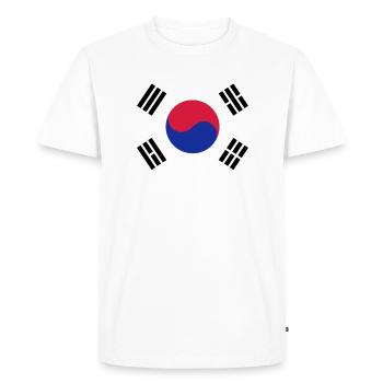 Korea south - Men's Premium Organic T-Shirt - white - Front - Nico (187cm)