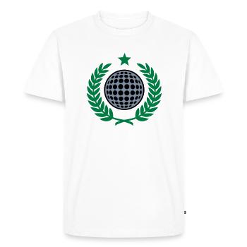 Couronne de laurier (Golf) 02 - T-shirt Premium bio Homme - blanc - Devant - Nico (187cm)