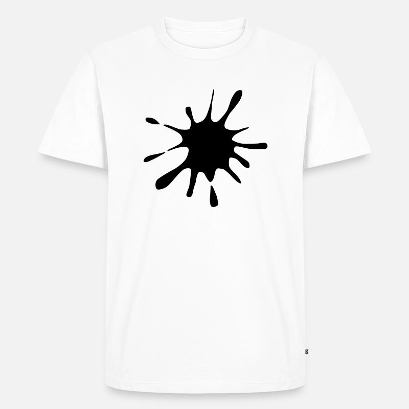 Klecks - Männer Premium Bio T-Shirt - Weiß