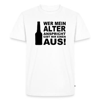 bier_ausgeben - T-shirt Premium bio Homme - blanc - Devant - Nico (187cm)