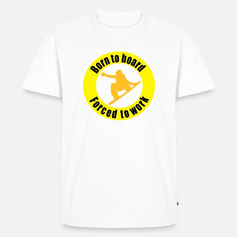 snowboard - Männer Premium Bio T-Shirt - Weiß