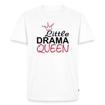 PETITE REINE de DRAME avec la couronne - T-shirt Premium bio Homme - blanc - Devant - Nico (187cm)