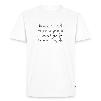 citations d'amour De - T-shirt Premium bio Homme - blanc - Devant - Nico (187cm)