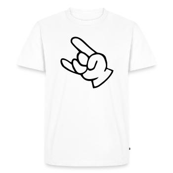 main rock - T-shirt Premium bio Homme - blanc - Devant - Nico (187cm)