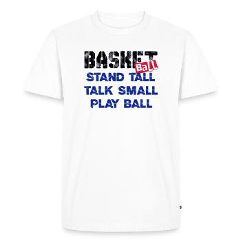 basketball 05 - T-shirt Premium bio Homme - blanc - Devant - Nico (187cm)