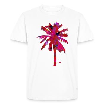 palmier confetti - T-shirt Premium bio Homme - blanc - Devant - Nico (187cm)
