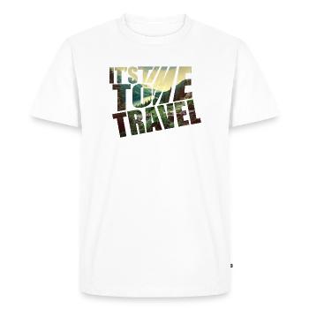 it's time to travel - T-shirt Premium bio Homme - blanc - Devant - Nico (187cm)