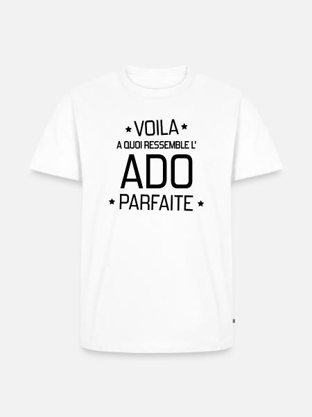 adolescent / enfant / ado / adolescente - T-shirt Premium bio Homme - blanc