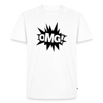 OMG - Men's Premium Organic T-Shirt - white - Front - Nico (187cm)