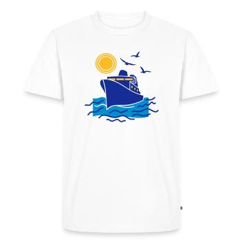 croisière en mer - T-shirt Premium bio Homme - blanc - Devant - Nico (187cm)
