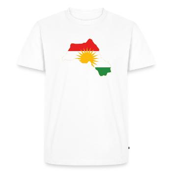 Kurdistan Région masque facial / protection - T-shirt Premium bio Homme - blanc - Devant - Nico (187cm)