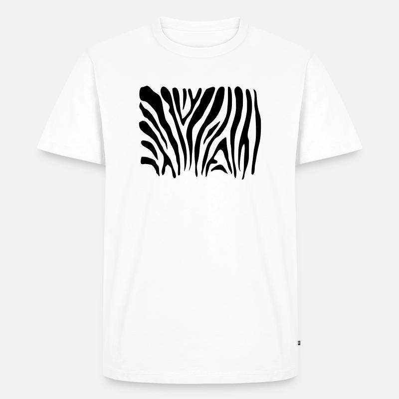 ZEBRA SCHUTZMASKE - Männer Premium Bio T-Shirt - Weiß