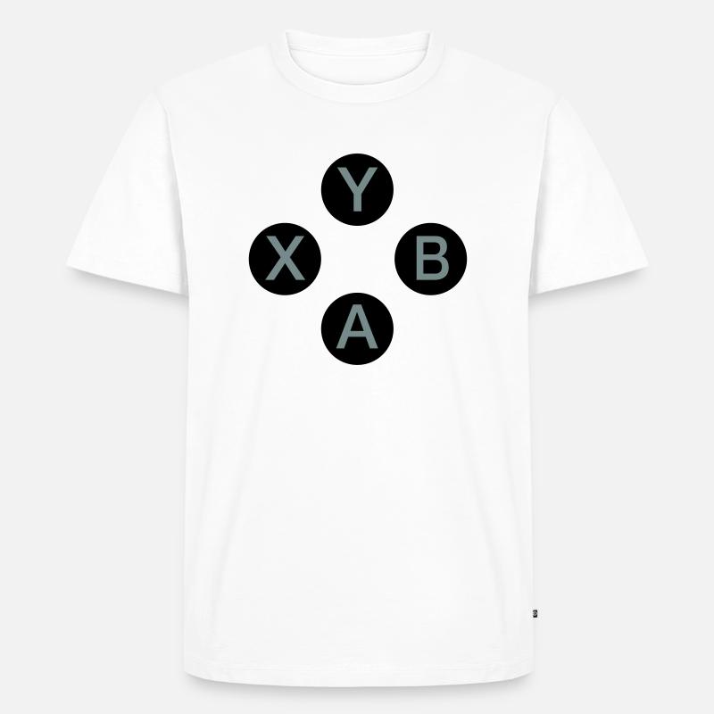 Game controller buttons - Men's Premium Organic T-Shirt - white