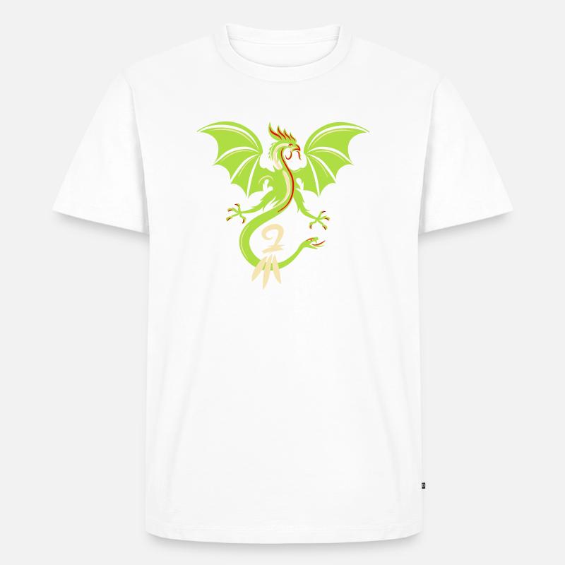 BASLER BASILISK mit BASLER STAB - Männer Premium Bio T-Shirt - Weiß