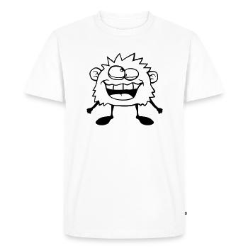 Grimace de monstre fou - T-shirt Premium bio Homme - blanc - Devant - Nico (187cm)