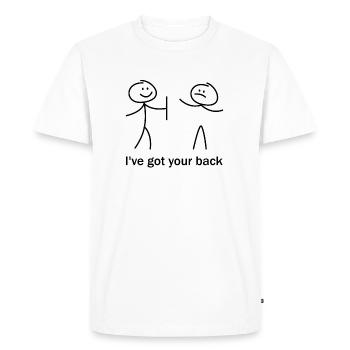 I ve Got Your Back - Men's Premium Organic T-Shirt - white - Front - Nico (187cm)